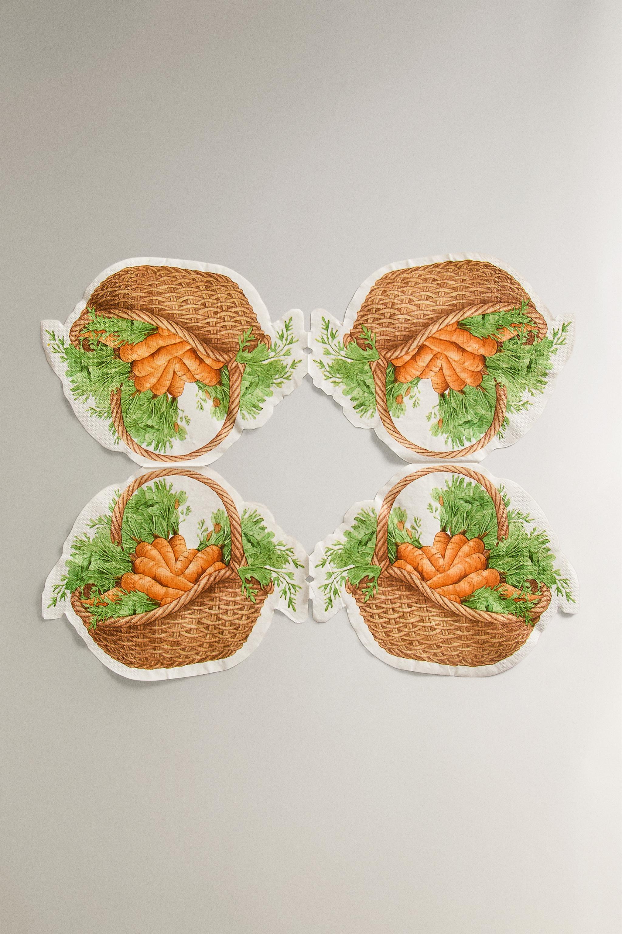 LOT DE SERVIETTES EN PAPIER CAROTTES (LOT DE 20)